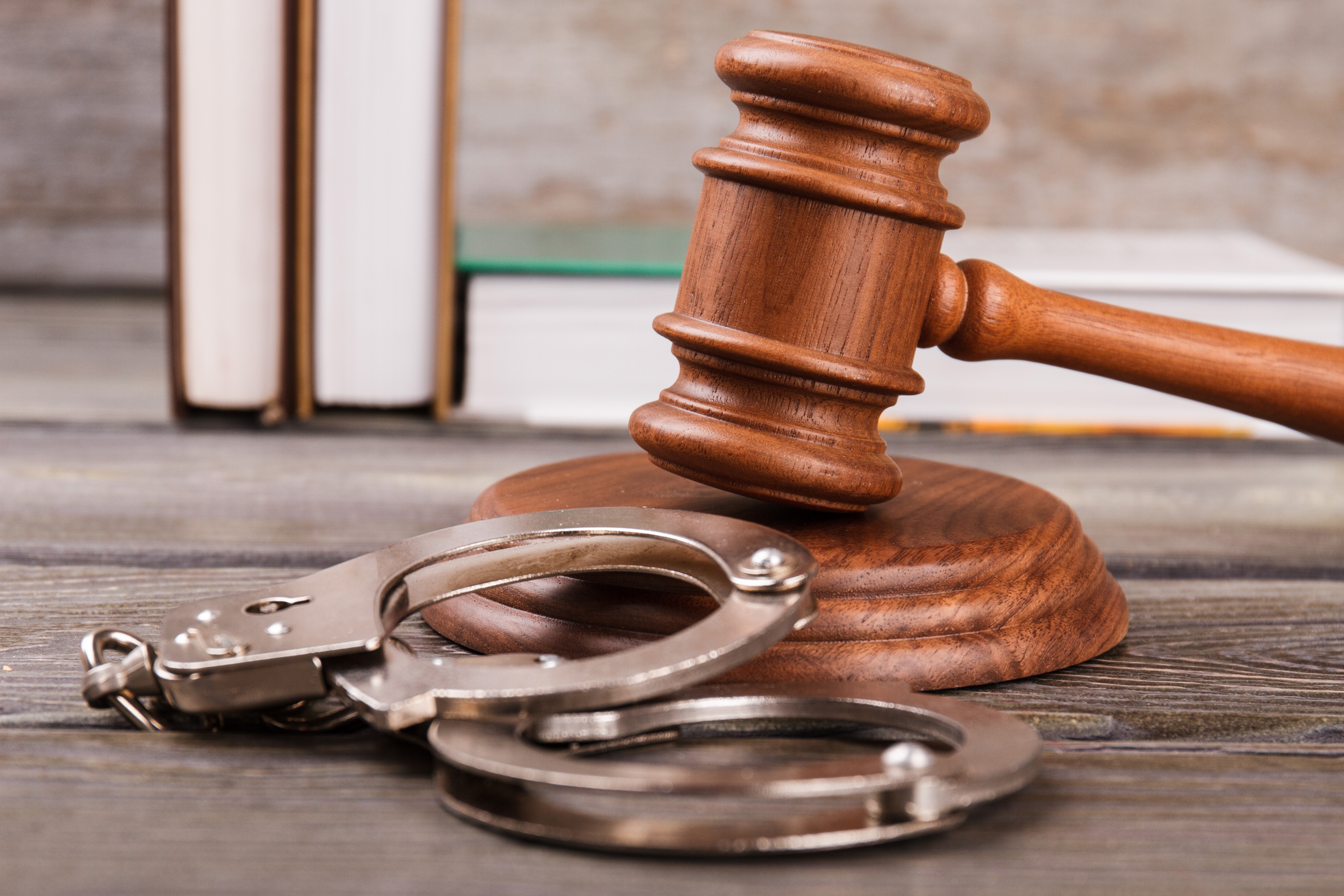 gavel and handcuffs