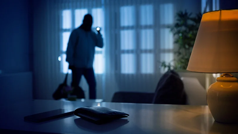 thief robbing a persons house