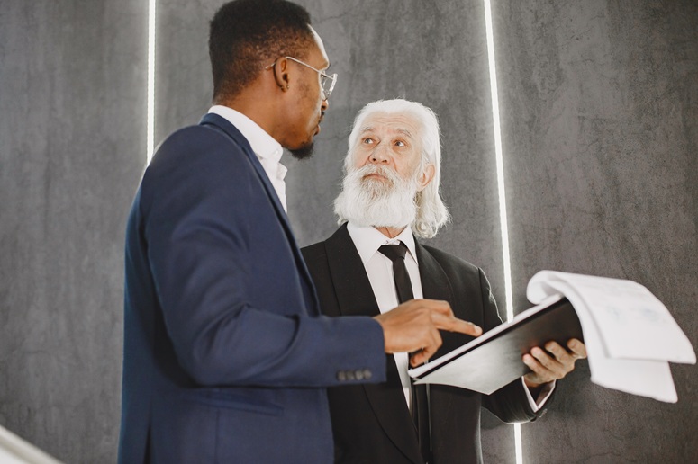 lawyer and his client